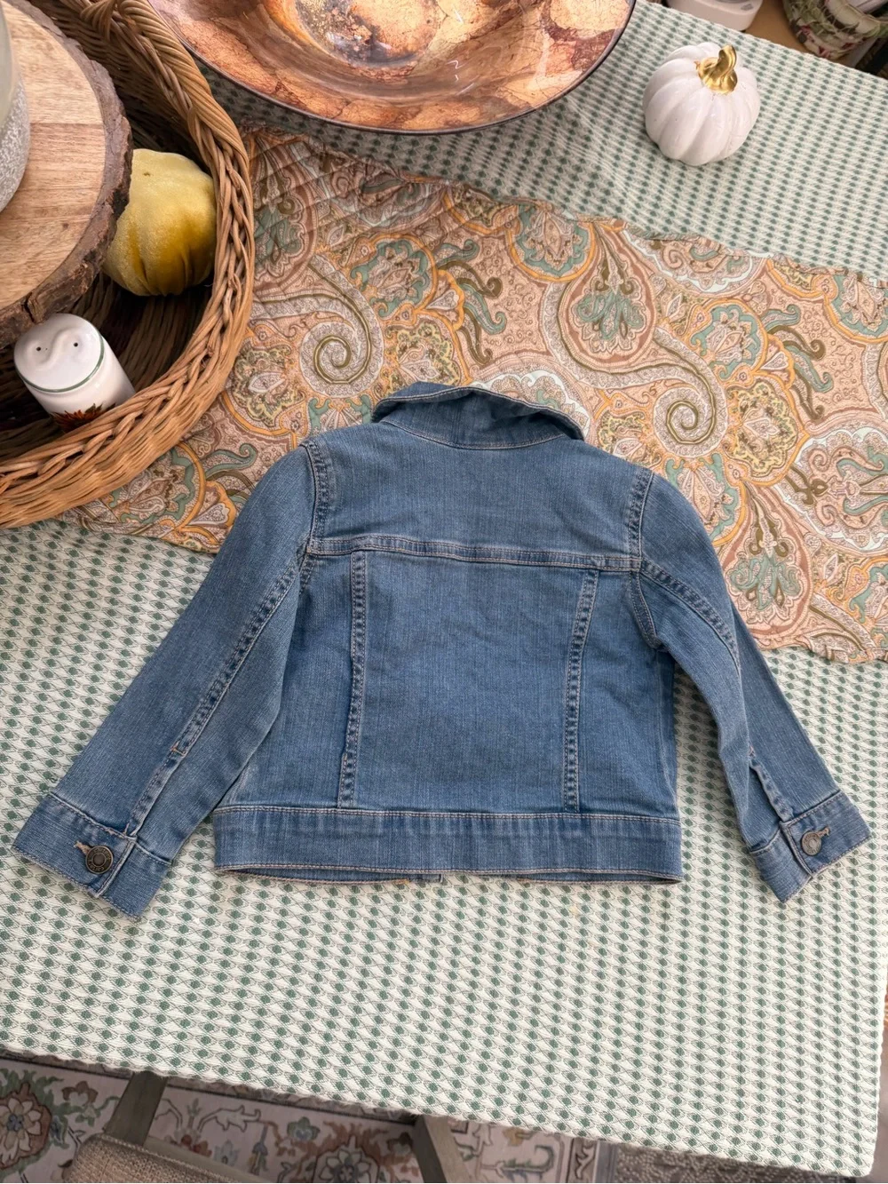 Carter's Jean Jacket 2T Toddler Girl Blue Denim Jacket with Pink Heart Accent